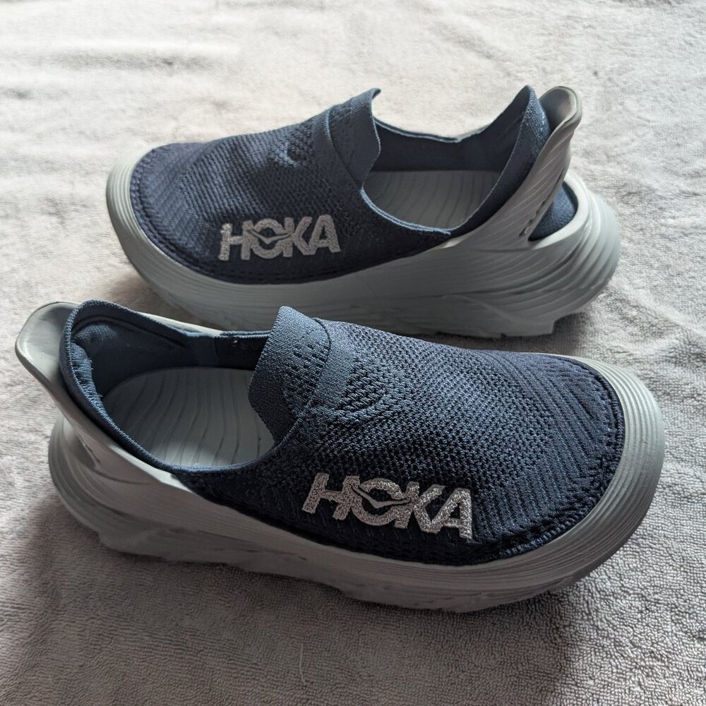 BRAND NEW Hoka Restore TC Recovery Slip-On | Women's 9 | Navy / Stellar